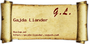 Gajda Liander névjegykártya